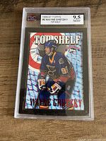 Front view of graded Wayne Gretzky Top Shelf card in KSA slab