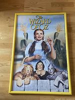 Full view of framed Wizard of Oz poster