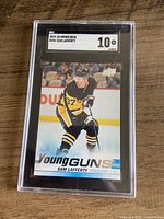 Front view of SGC-graded Sam Lafferty Young Guns hockey card
