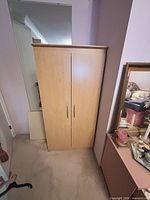 Wardrobe closed view showing exterior finish and handles