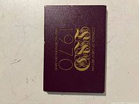 Front of maroon slipcase with gold 1970 lettering