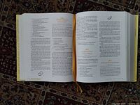 Open book showing interior recipe pages and ribbon marker