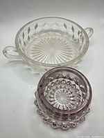 Overhead view of both dishes showing sizes and patterns