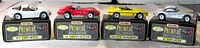 All four Corvette models on their Premiere Collection boxes