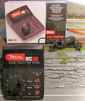Controller, power cord and original box front view