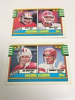 Both 1989 Topps leader cards front view