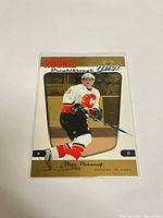 Front of 2005 Upper Deck MVP Dion Phaneuf Rookie card in sleeve