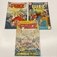 Front covers of Prez #1-3 displayed
