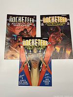 All three Rocketeer Adventure Magazine issues displayed