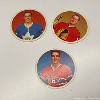 Overview of all three 1962-63 El Producto NHL discs