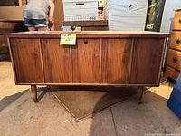 Front view of Lane cedar chest on tapered legs