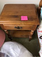 Full view of nightstand front and top