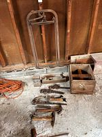 Overview of all tools and crate on floor