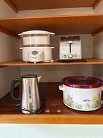 Group shot of all four appliances on shelves