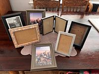 All seven frames arranged on table