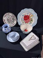 Group shot of all dishware items