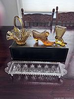 All four glass items grouped together