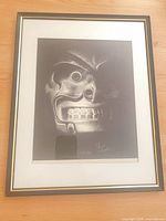 Front view of framed print showing artwork, mat and frame