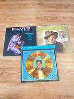 Front covers of the three Elvis Presley LP jackets