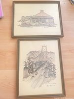 Both framed prints side by side showing subjects and frames