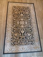 Top view of entire rug showing design and colors