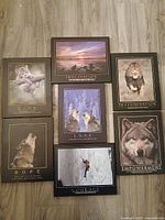 All seven plaques arranged for overview