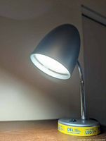 LED desk lamp illuminated