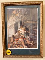 Front view showing print, mat, gilt frame and image content