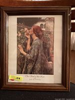 Front view of framed Waterhouse print