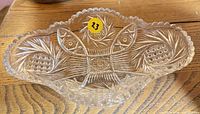 Top view showing full candy dish and pattern