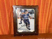 Front view of framed Wayne Gretzky photo