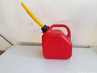 Gas can right side view showing handle and spout