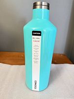 Front view showing Corkcicle canteen and capacity label