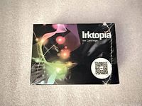 Front of sealed Inktopia ink cartridge box