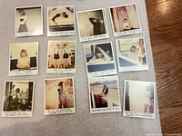 overview of all instant photographs laid out