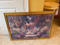 Front view of framed art print