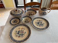 entire 7-piece set on table