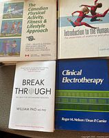 Front covers of four textbooks