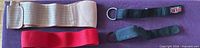 Elastic loop bands and D-ring straps laid out