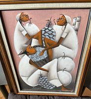 Front view of framed painting
