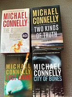 Front covers of the four Michael Connelly books