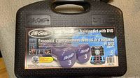 Front of LifeGear dumbbell set carry case with labeling
