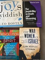 Front covers of all four Jewish themed books