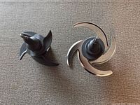 Two blade assemblies side by side