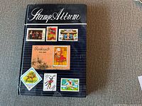 Front cover of black Stamp Album binder