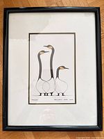 Frontal view of framed print