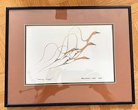 Full view of framed print with mat and frame