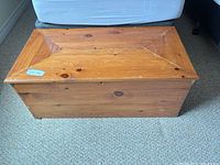 Closed blanket box showing overall exterior