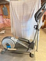 Side view showing full elliptical machine profile