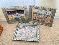 All three framed prints front view